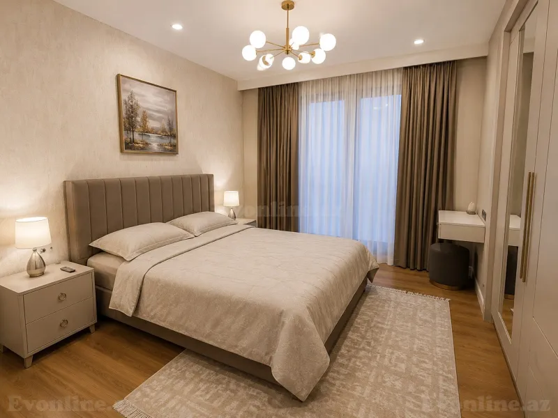Kirayə verilir 2 otaqlı Mənzil Yeni tikili 55 m² İnşaatçılar m. - şəkil 3