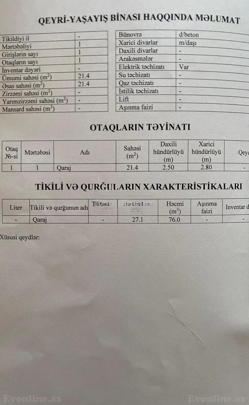 Satılır Qaraj 21.4 m² Yeni Günəşli - şəkil 7