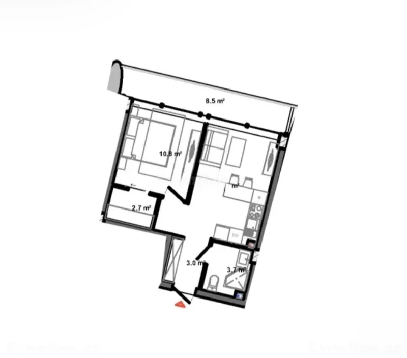 Satılır 2 otaqlı Mənzil Yeni tikili 53 m² Sea Breeze - şəkil 6