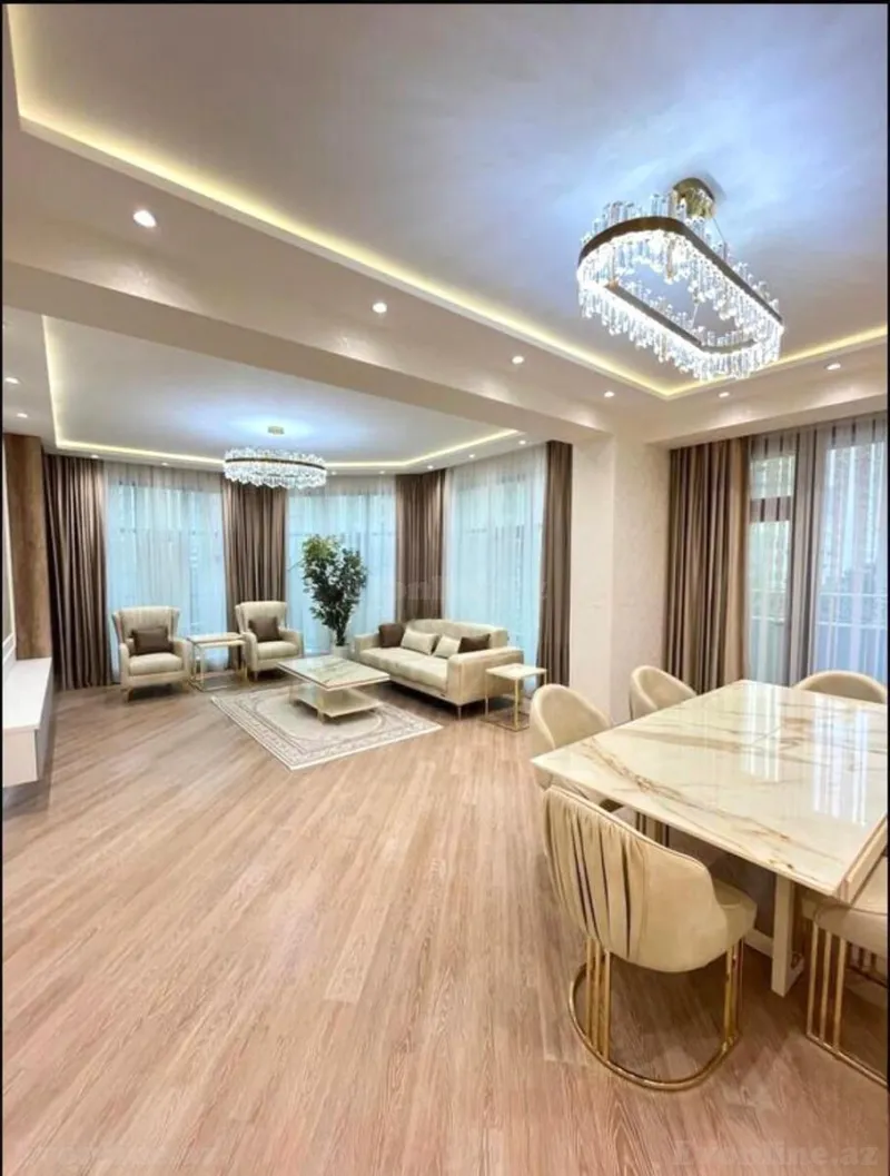 Kirayə verilir 3 otaqlı Mənzil Yeni tikili 140 m² Nəsimi r. - şəkil 2
