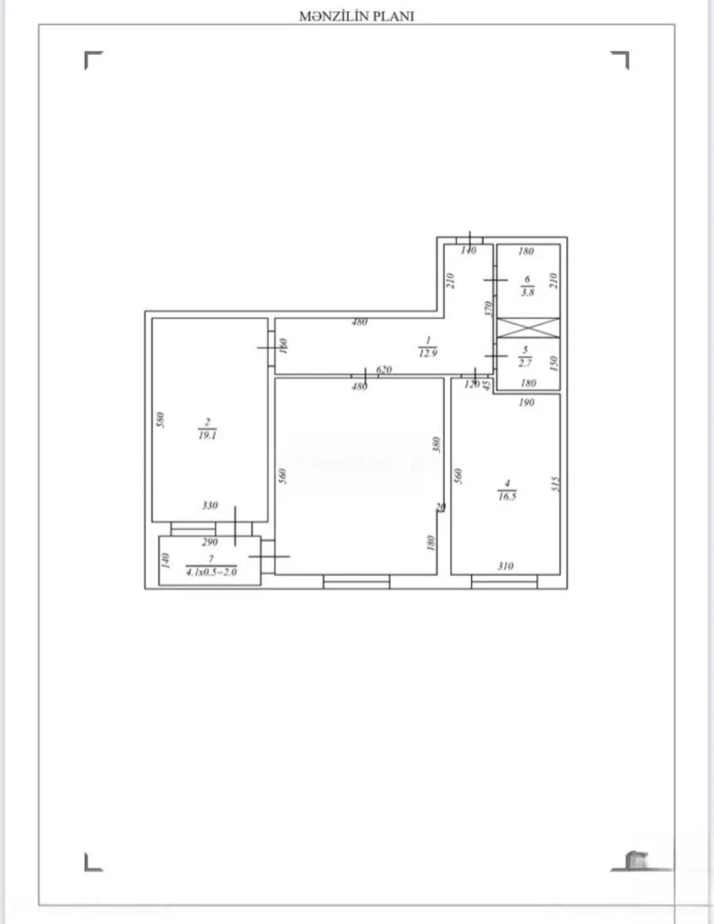 Satılır 2 otaqlı Mənzil Yeni tikili 100 m² Əhmədli m. - şəkil 2