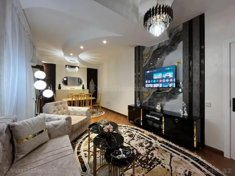 Kirayə verilir 3 otaqlı Mənzil Yeni tikili 90 m² Səbail r. - şəkil 2