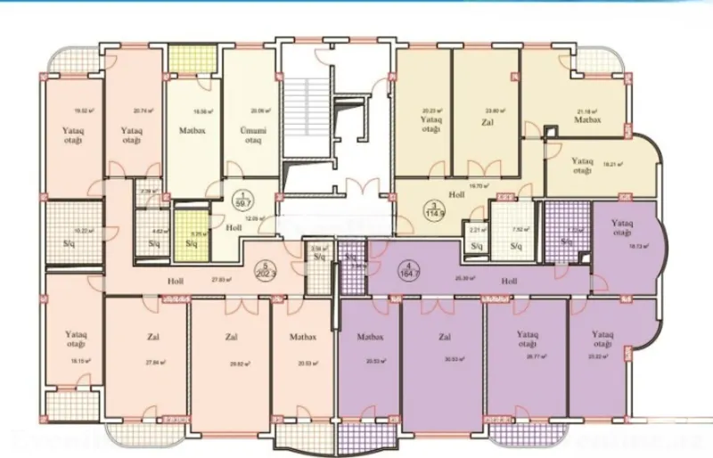 Satılır 5 otaqlı Mənzil Yeni tikili 202 m² Elmlər Akademiyası m. - şəkil 3