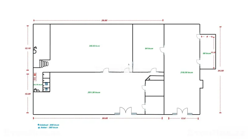 Kirayə verilir Obyekt 850 m² Binəqədi - şəkil 2