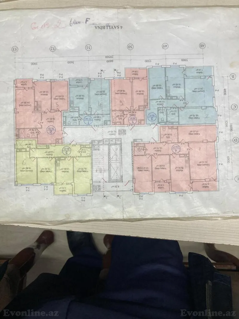 Satılır 1 otaqlı Mənzil Yeni tikili 55 m² Qara Qarayev m. - şəkil 2