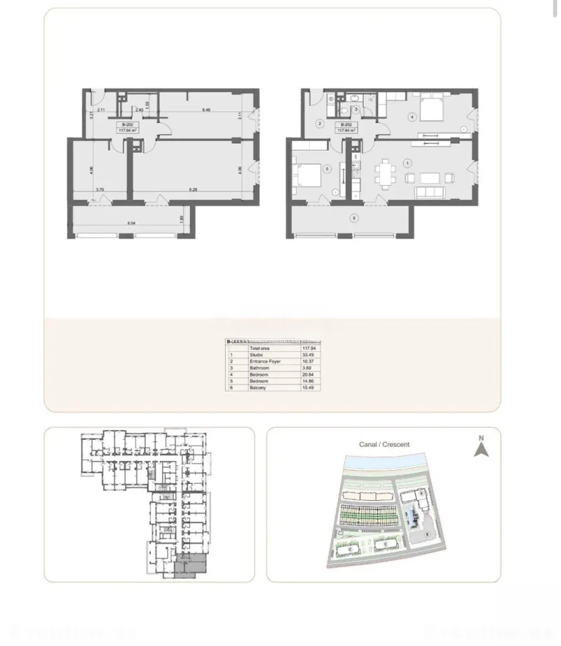 Satılır 3 otaqlı Mənzil Yeni tikili 118 m² Sea Breeze - şəkil 4
