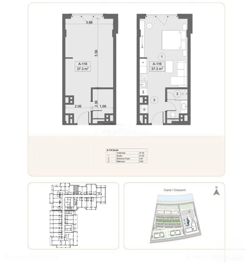 Satılır 1 otaqlı Mənzil Yeni tikili 38 m² Sea Breeze - şəkil 5
