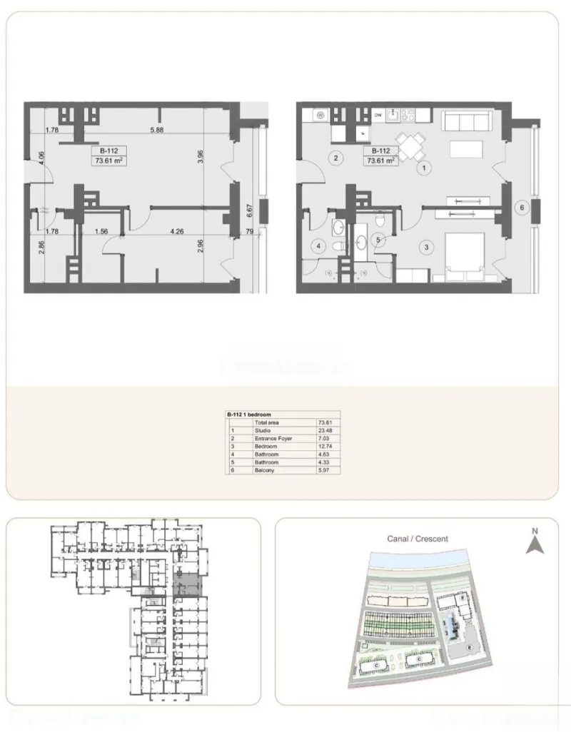 Satılır 2 otaqlı Mənzil Yeni tikili 74 m² Sea Breeze - şəkil 5