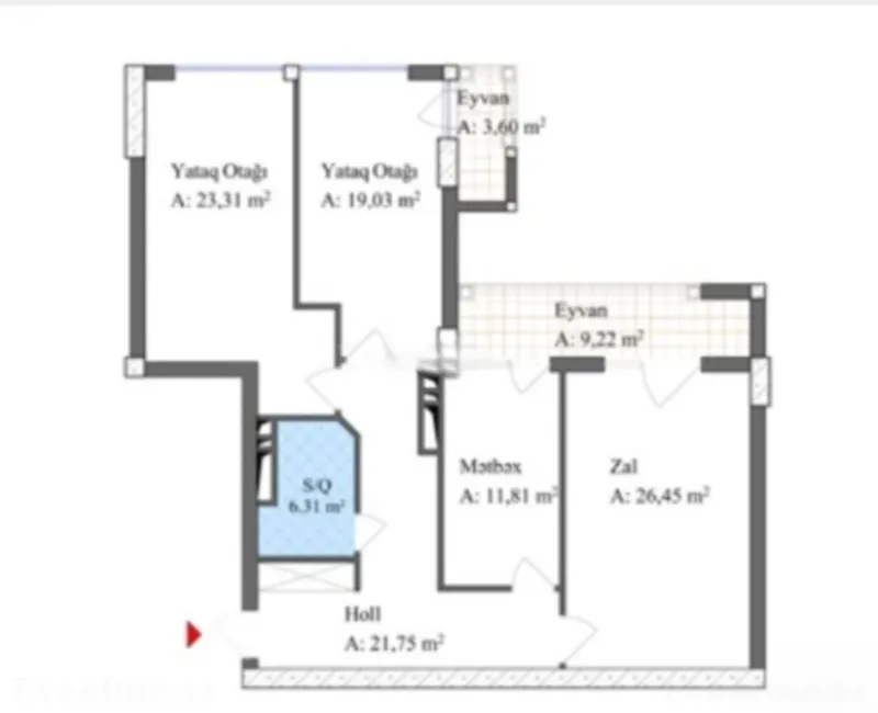 Satılır 3 otaqlı Mənzil Yeni tikili 121 m² 28 May m. - şəkil 5