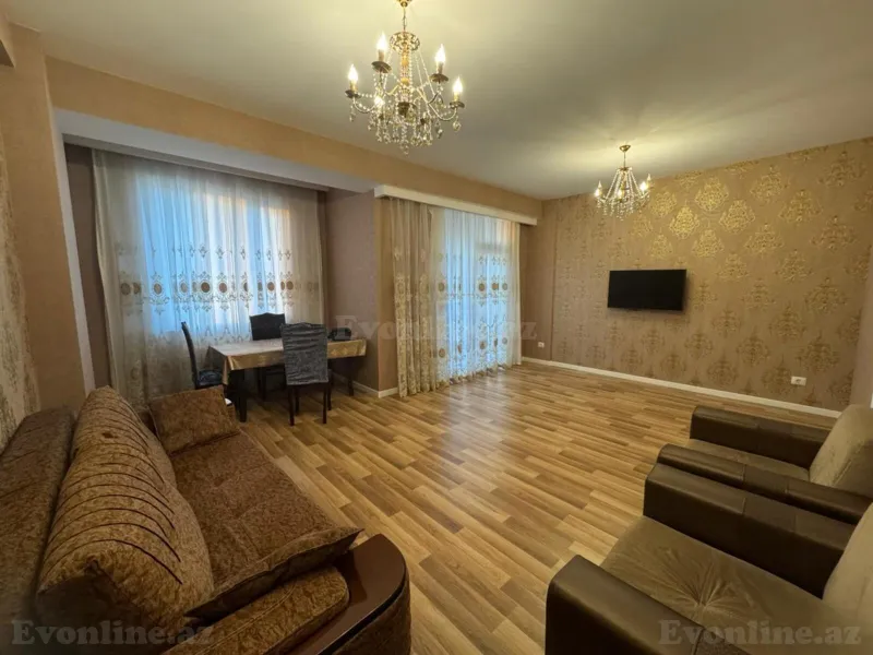 Kirayə verilir 3 otaqlı Mənzil Yeni tikili 90 m² Qara Qarayev m. - şəkil 2