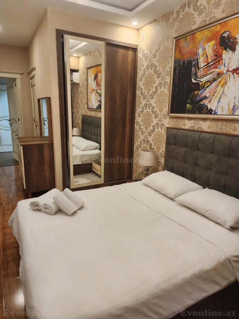Kirayə verilir 2 otaqlı Mənzil Yeni tikili 80 m² Xətai r. - şəkil 3