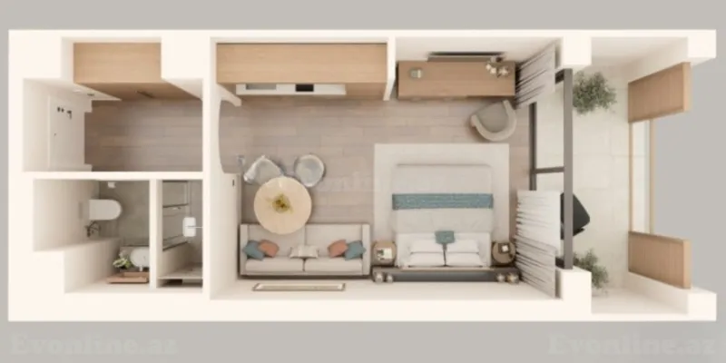 Satılır 1 otaqlı Mənzil Yeni tikili 51 m² Sea Breeze - şəkil 5