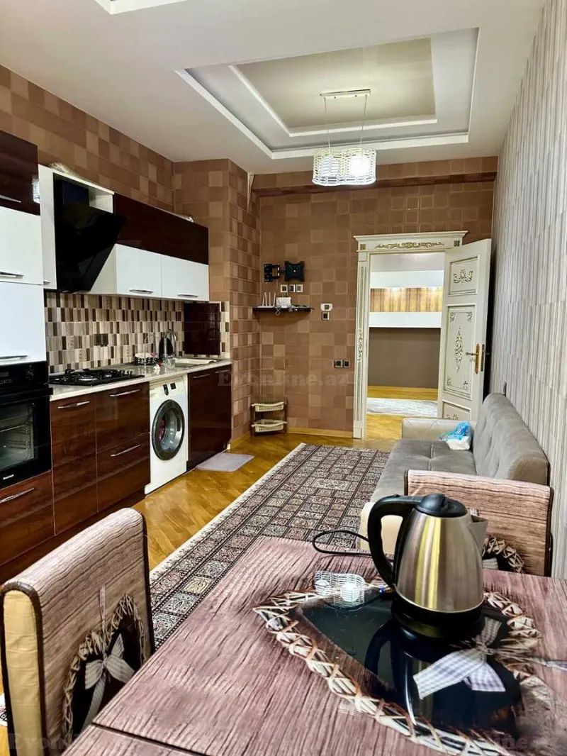 Kirayə verilir 2 otaqlı Mənzil Yeni tikili 100 m² Nəsimi r. - şəkil 3