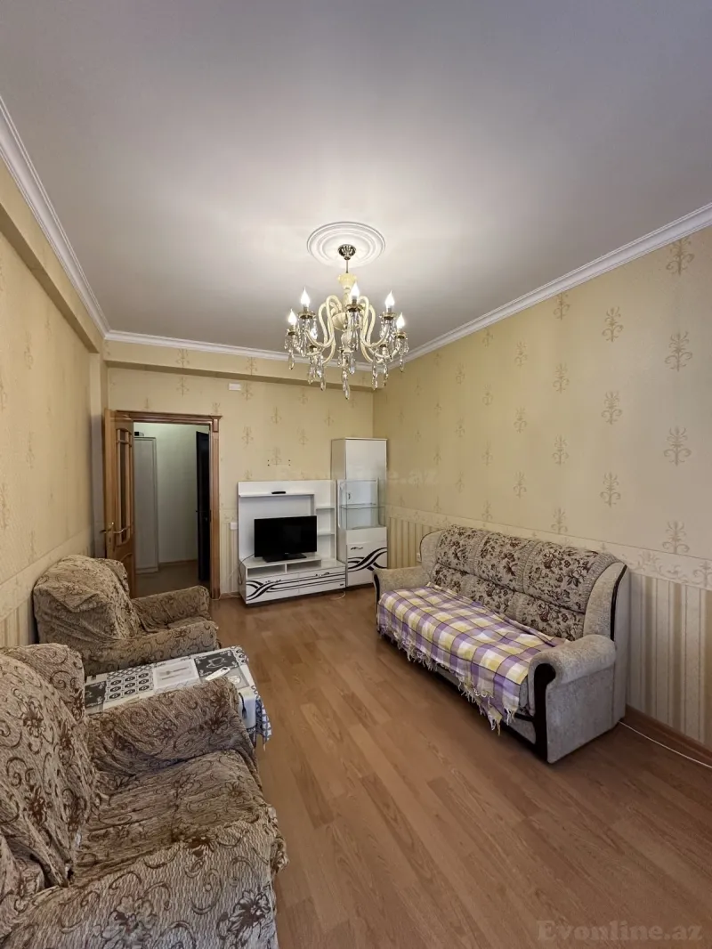 Kirayə verilir 2 otaqlı Mənzil Yeni tikili 80 m² İnşaatçılar m. - şəkil 2
