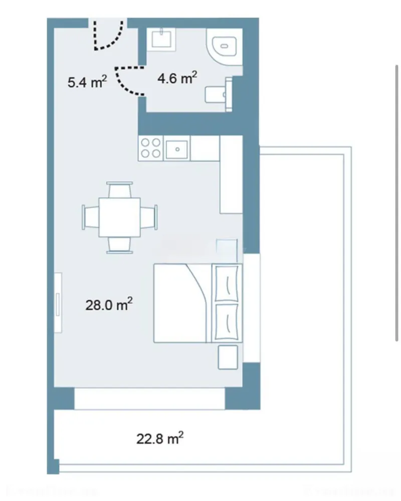 Satılır 1 otaqlı Mənzil Yeni tikili 74 m² Sea Breeze - şəkil 4