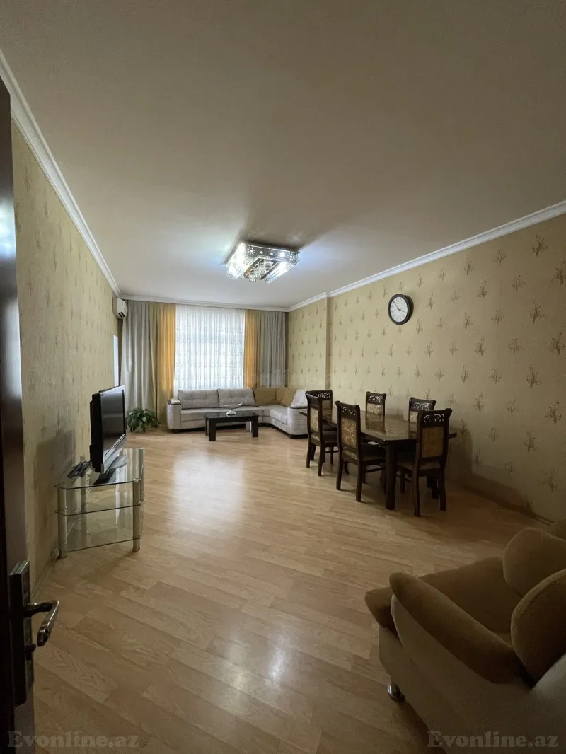 Kirayə verilir 3 otaqlı Mənzil Yeni tikili 140 m² Nərimanov r. - şəkil 3