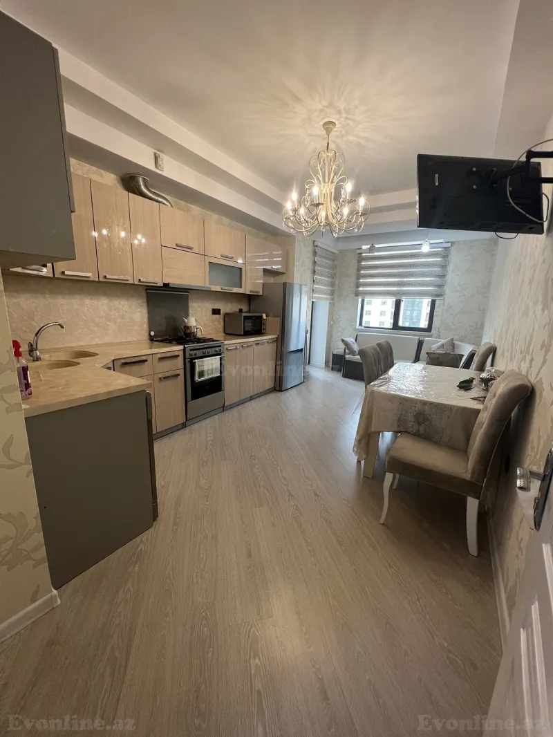 Kirayə verilir 3 otaqlı Mənzil Yeni tikili 140 m² Nərimanov r. - şəkil 8
