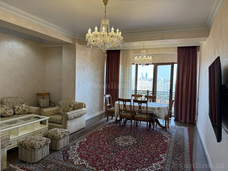Kirayə verilir 3 otaqlı Mənzil Yeni tikili 165 m² Nərimanov r. - şəkil 8