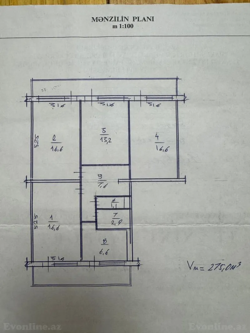 Satılır 4 otaqlı Mənzil Köhnə tikili 100 m² Bakıxanov - şəkil 3