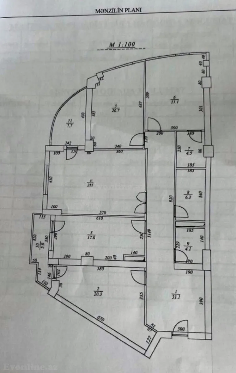 Satılır 4 otaqlı Mənzil Yeni tikili 168 m² Elmlər Akademiyası m. - şəkil 7