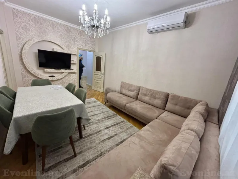 Kirayə verilir 2 otaqlı Mənzil Yeni tikili 80 m² Nəsimi r. - şəkil 2