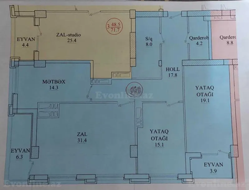 Satılır 3 otaqlı Mənzil Yeni tikili 125 m² 28 May m. - şəkil 4