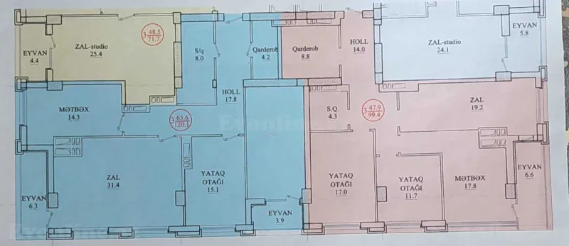 Satılır 3 otaqlı Mənzil Yeni tikili 125 m² 28 May m. - şəkil 9