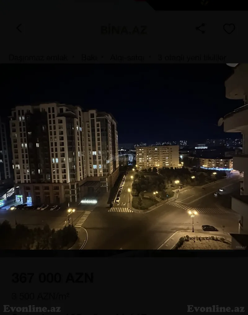 Satılır 3 otaqlı Mənzil Yeni tikili 107 m² H.Cavid pr. - şəkil 24
