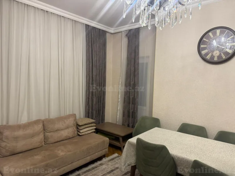 Kirayə verilir 2 otaqlı Mənzil Yeni tikili 80 m² Nərimanov r. - şəkil 2
