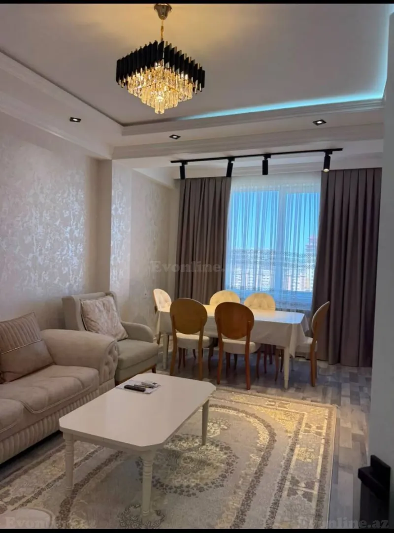 Kirayə verilir 2 otaqlı Mənzil Yeni tikili 70 m² Qara Qarayev m. - şəkil 3