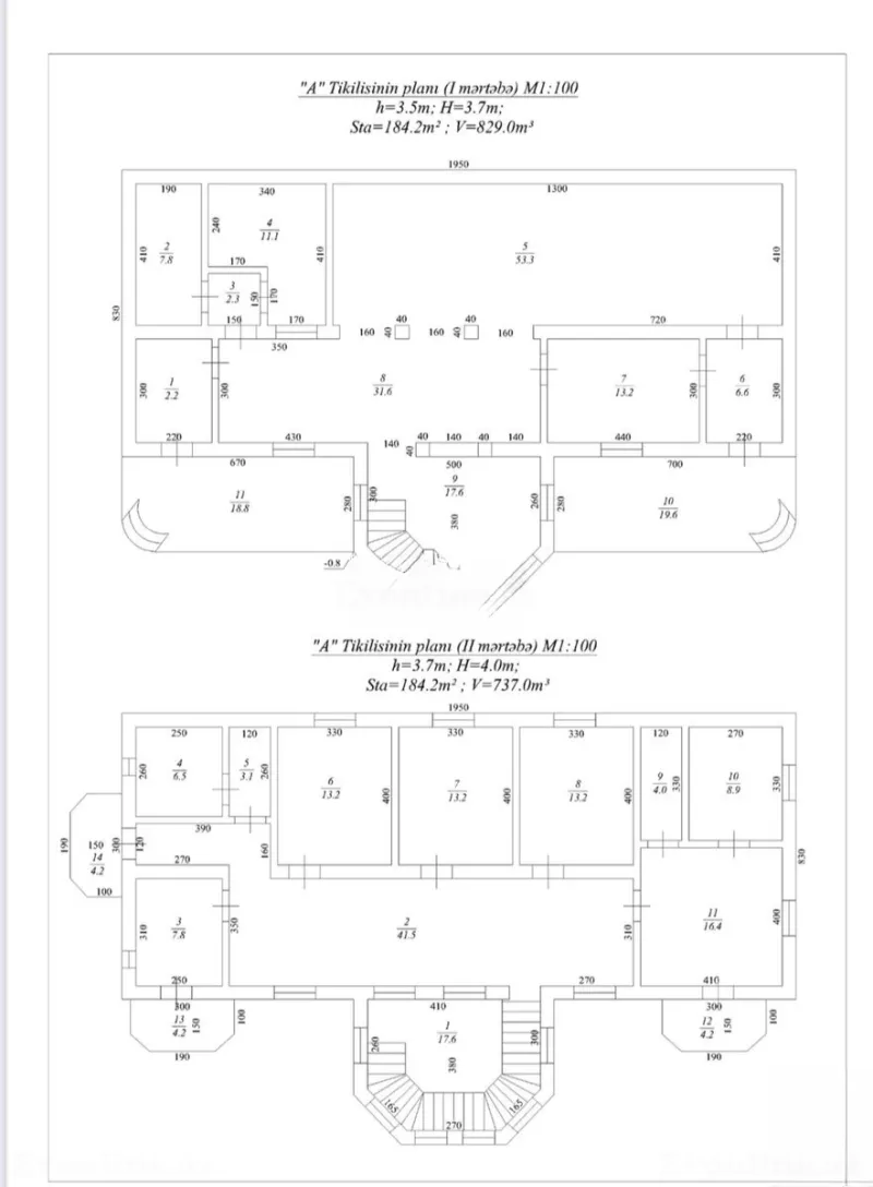 Satılır 8 otaqlı Həyət evi 330 m² Zirə - şəkil 13