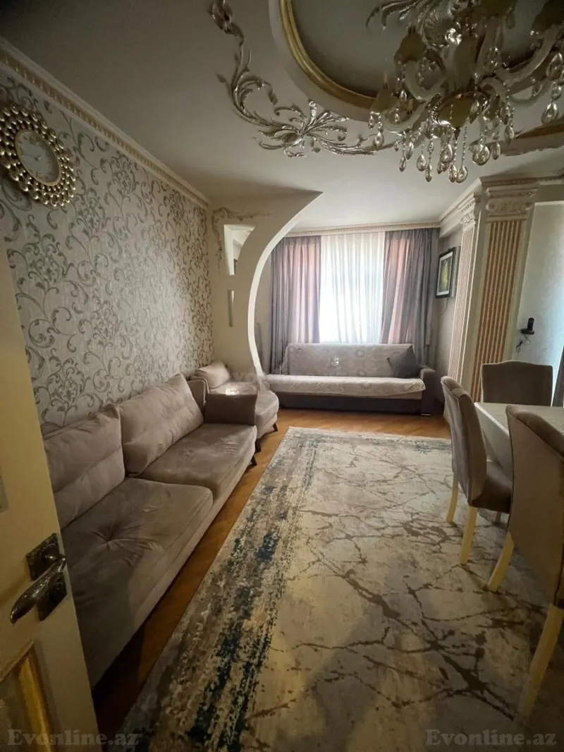 Kirayə verilir 2 otaqlı Mənzil Yeni tikili 70 m² İnşaatçılar m. - şəkil 2