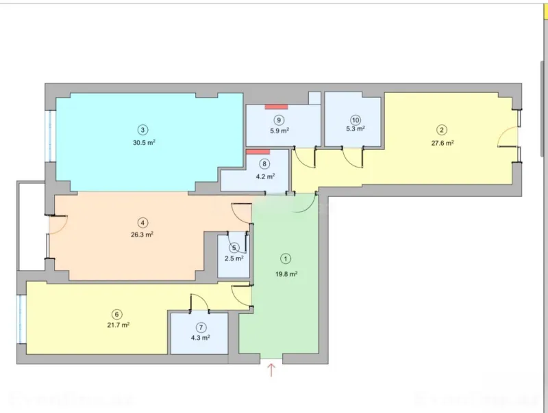 Satılır 3 otaqlı Mənzil Yeni tikili 170 m² Xətai r. - şəkil 3