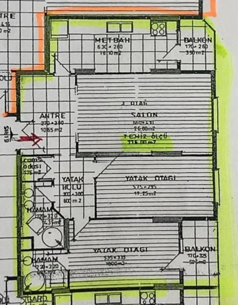 Satılır 3 otaqlı Mənzil Yeni tikili 116 m² Nəsimi r. - şəkil 2