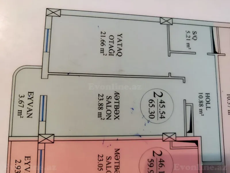 Satılır 2 otaqlı Mənzil Yeni tikili 65 m² Sumqayıt - şəkil 2