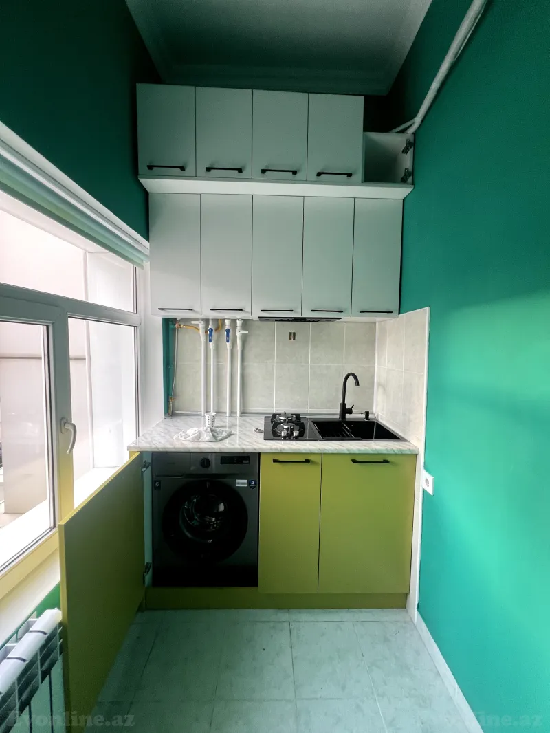 Kirayə verilir 1 otaqlı Mənzil Yeni tikili 35 m² Inşaatçılar pr. - şəkil 3