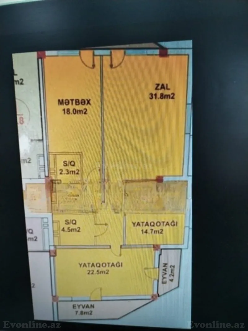 Satılır 3 otaqlı Mənzil Yeni tikili 128 m² Memar Əcəmi m. - şəkil 2