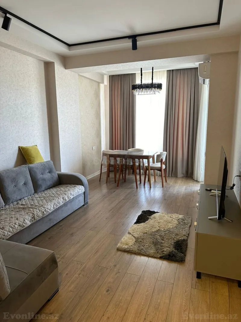 Kirayə verilir 2 otaqlı Mənzil Yeni tikili 60 m² Nərimanov r. - şəkil 2