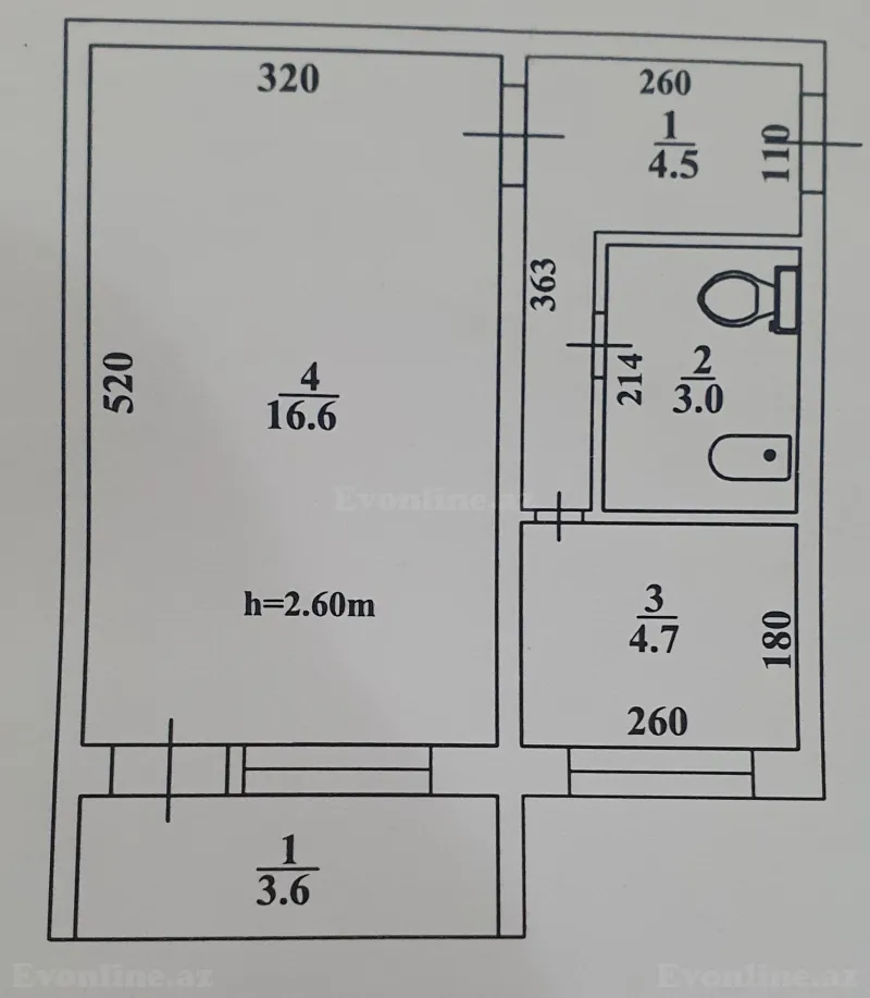 Satılır 1 otaqlı Mənzil Köhnə tikili 32 m² Xırdalan - şəkil 22