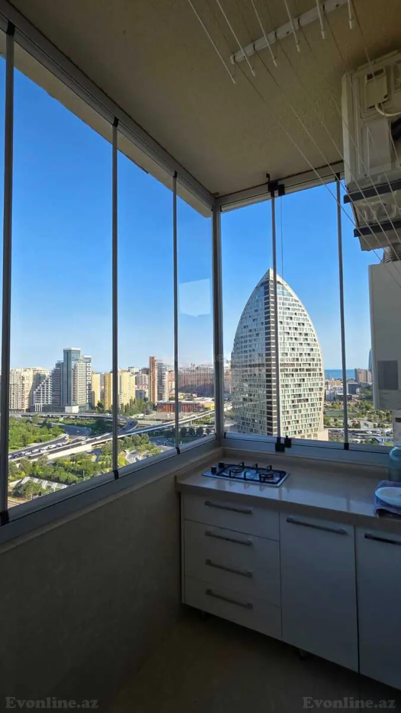 Kirayə verilir 3 otaqlı Mənzil Yeni tikili 70 m² Nərimanov r. - şəkil 9