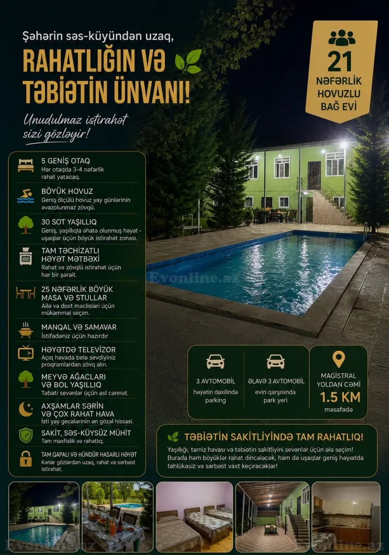 5 otaqlı Həyət evi 150 m² Qəbələ Kirayə verilir