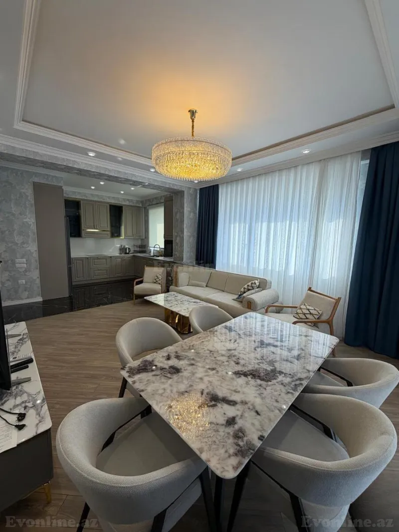 Kirayə verilir 3 otaqlı Mənzil Yeni tikili 120 m² Xətai r. - şəkil 2