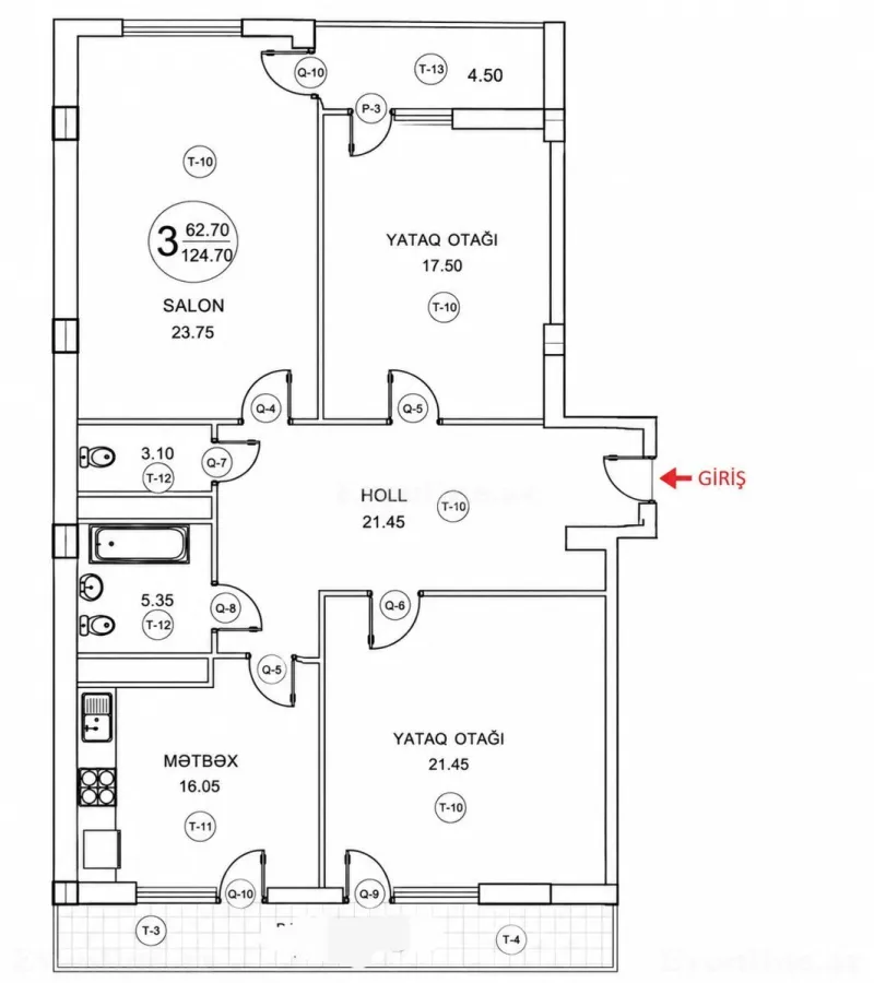 Satılır 3 otaqlı Mənzil Yeni tikili 125 m² Xırdalan - şəkil 13