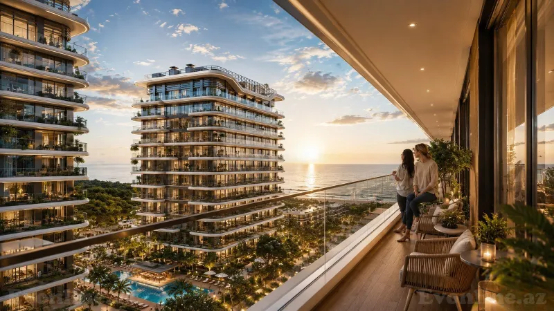 Satılır 1 otaqlı Mənzil Yeni tikili 56.3 m² Nardaran - şəkil 2