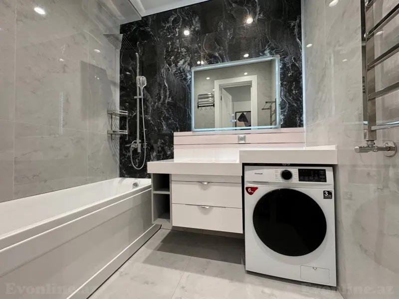 Kirayə verilir 2 otaqlı Mənzil Yeni tikili 120 m² Nəsimi r. - şəkil 7