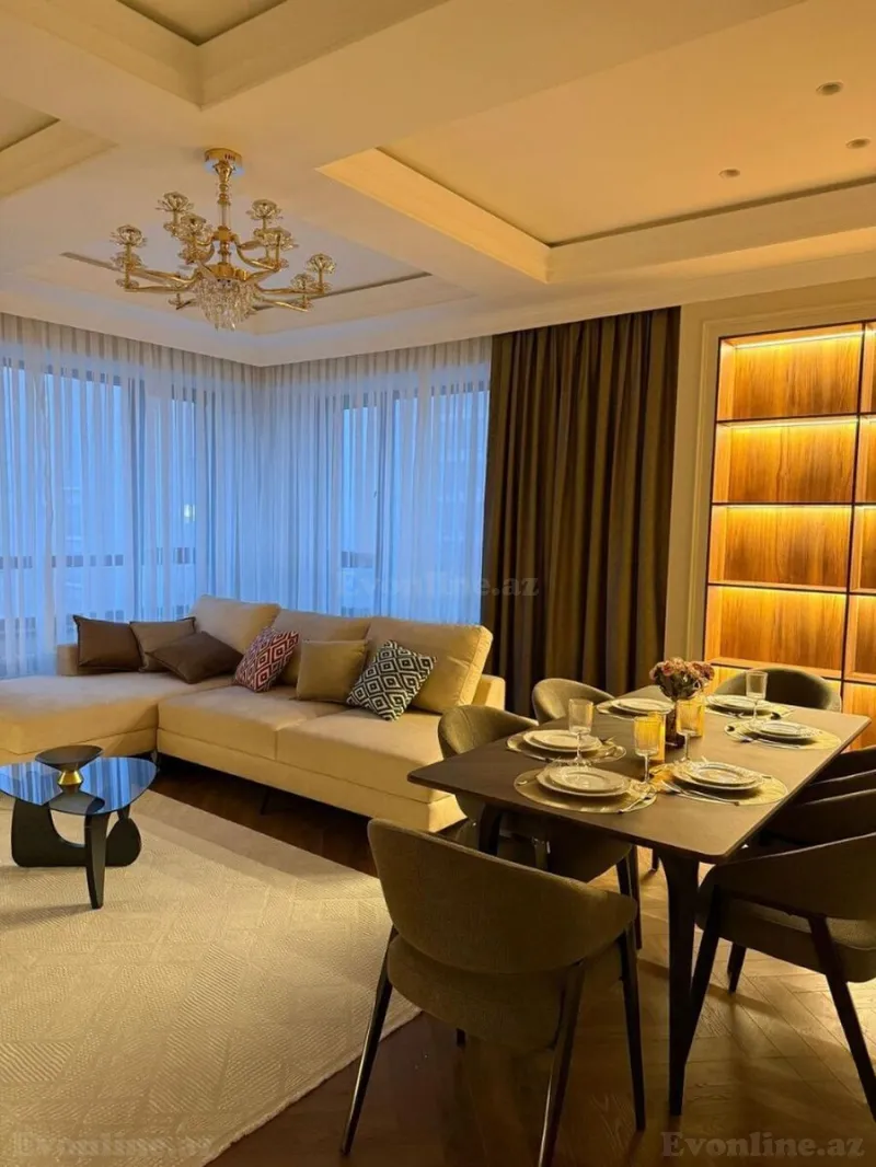 Kirayə verilir 2 otaqlı Mənzil Yeni tikili 120 m² Nəsimi r. - şəkil 2