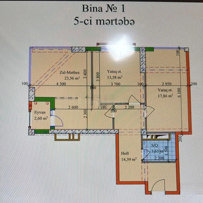 Satılır 3 otaqlı Mənzil Yeni tikili 85 m² Nəriman Nərimanov m. - şəkil 13