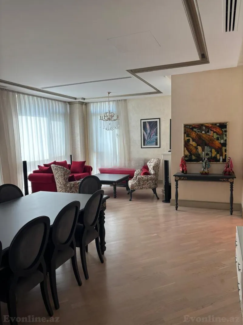 Kirayə verilir 3 otaqlı Mənzil Yeni tikili 165 m² Səbail r. - şəkil 2