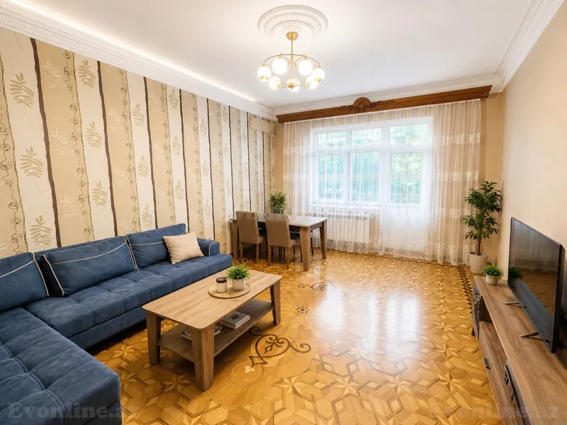 Kirayə verilir 3 otaqlı Mənzil Yeni tikili 120 m² Nərimanov r. - şəkil 2