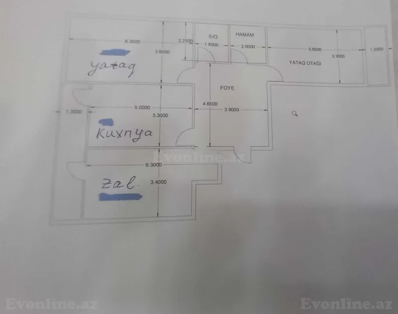Satılır 3 otaqlı Mənzil Yeni tikili 120 m² Zığ - şəkil 7